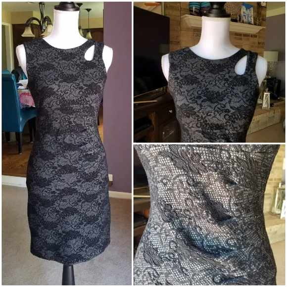 Black Lace Mini Bodycon Dress from Europe - Picture 3 of 10